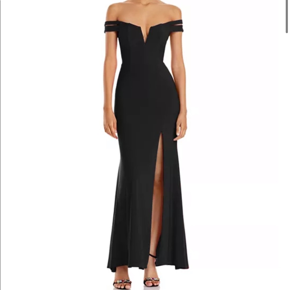 Aqua Black Gown